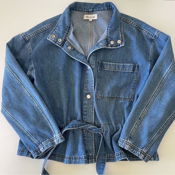 Madewell Southlake Denim Military Jacket Small - Picture 14 of 16